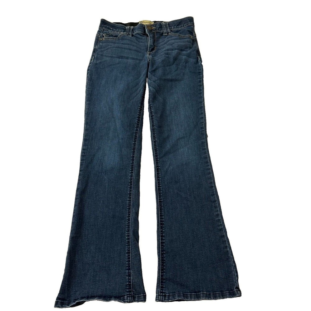 Democracy Jeans Womens 6 Blue Ab Solution Dark Wash Stretch Bootcut Flare Denim